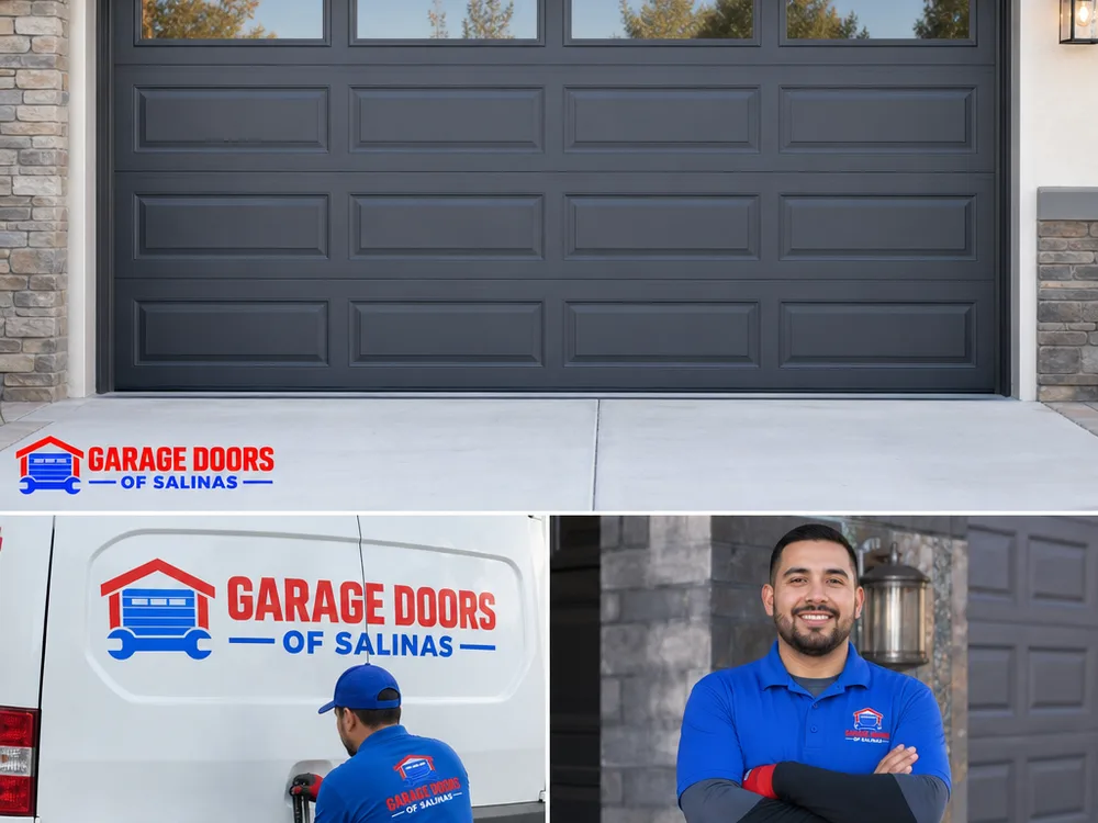 Finished residential steel sectional garage door with new perimeter weather seal